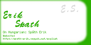 erik spath business card